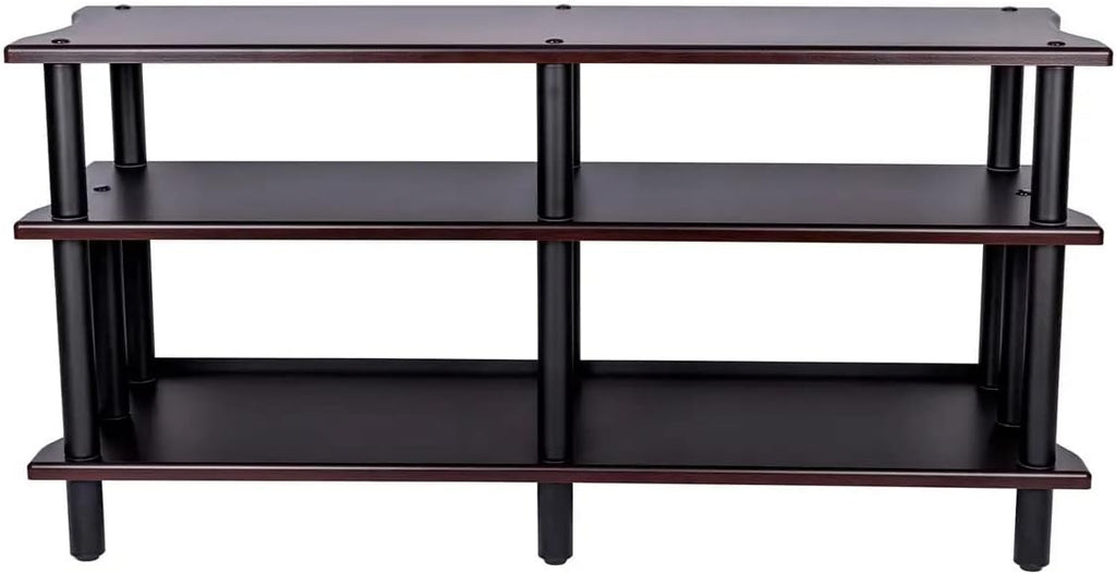 Monolith Heavy Duty Double-Wide XL 3-Tier AV Stand - 300 Lbs Weight Capacity Per Shelf, Organize and Display Your AV Components, Home Theater or Entertainment System, 60 Inches Wide, Espresso