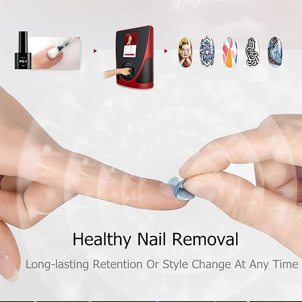 Smart Nail Art Printer, 3D Automatic Manicure Printer, Photo Pattern Printing Nail Film Printer, Support WiFi/DIY, AI Recognition of Nail Face, for Kid/Nail Studio/Manicurist/Nail Lovers