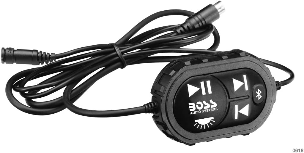 BOSS Audio Systems ATVB95LED ATV UTV Sound System - 8 Inch Full Range Stereo Speakers, 1.5 Inch Tweeters, IPX5 Weatherproof, Built-in Amplifier, Bluetooth Remote, Light Bar, Storage Compartment