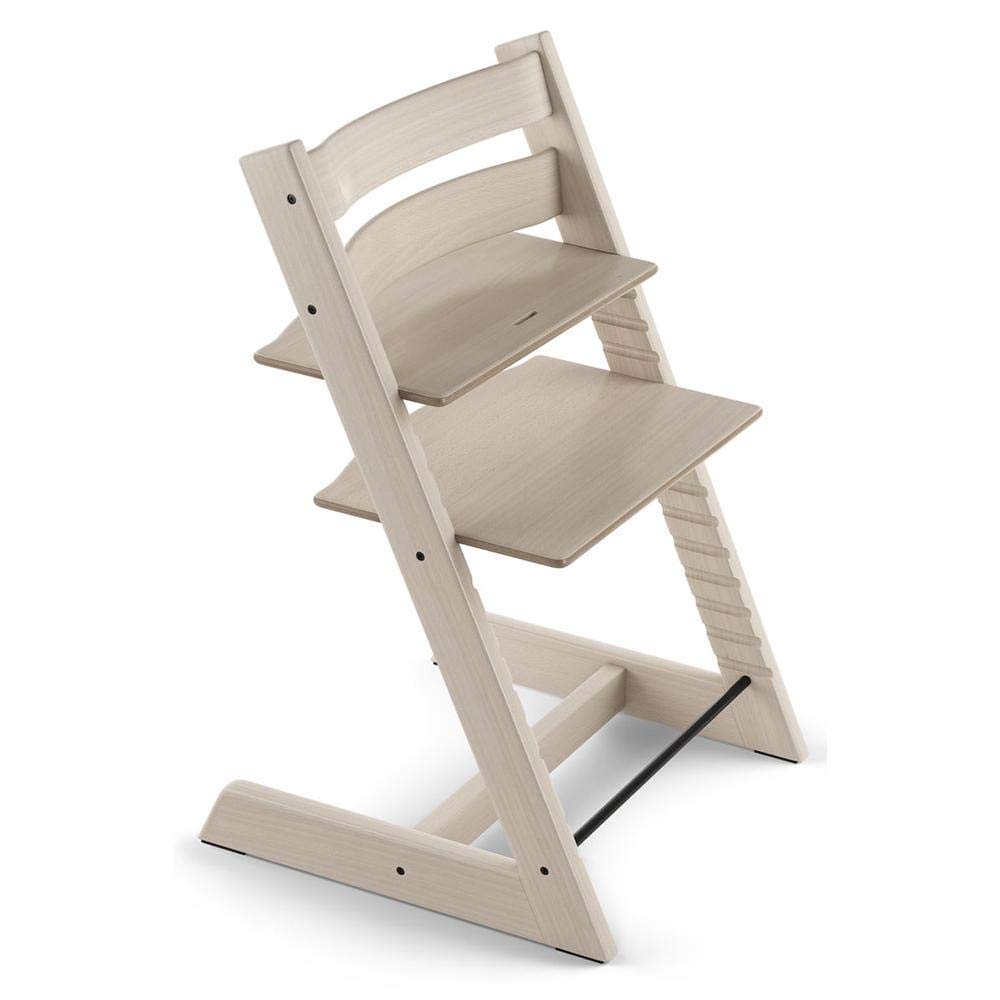 Tripp Trapp Chair from Stokke, Whitewash - Adjustable, Convertible Chair for Toddlers, Children & Adults - Convenient, Comfortable & Ergonomic - Classic Design