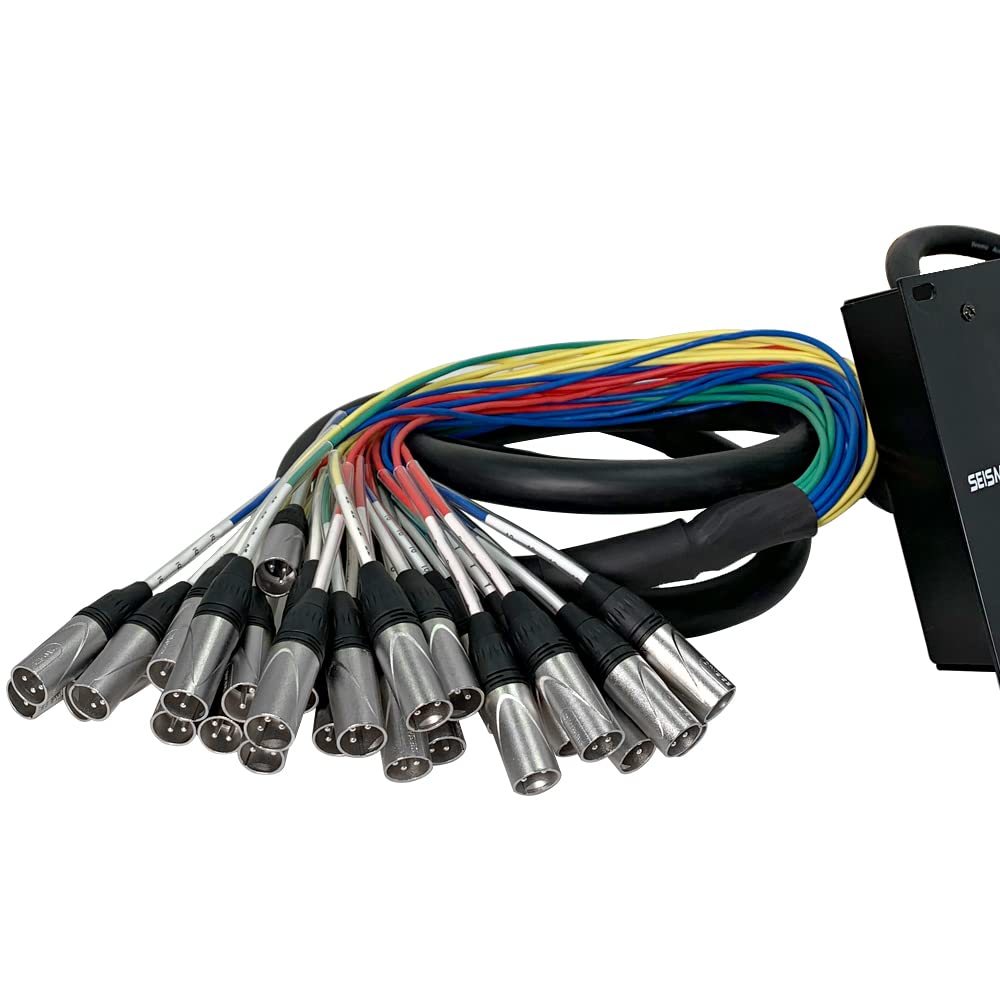 Seismic Audio - SARMSS-32x1010-32 Channel XLR TRS Combo Splitter Snake Cable - Two 10' XLR Trunks