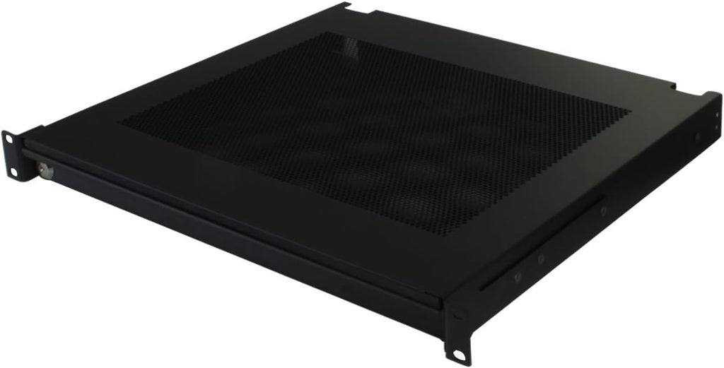 Penn Elcom EX-6301B 19 Inch Rack Mountable Vented Laptop/Tablet Drawer with Foam Wrist-Pad Support, Key Lock and Rear Cable Access
