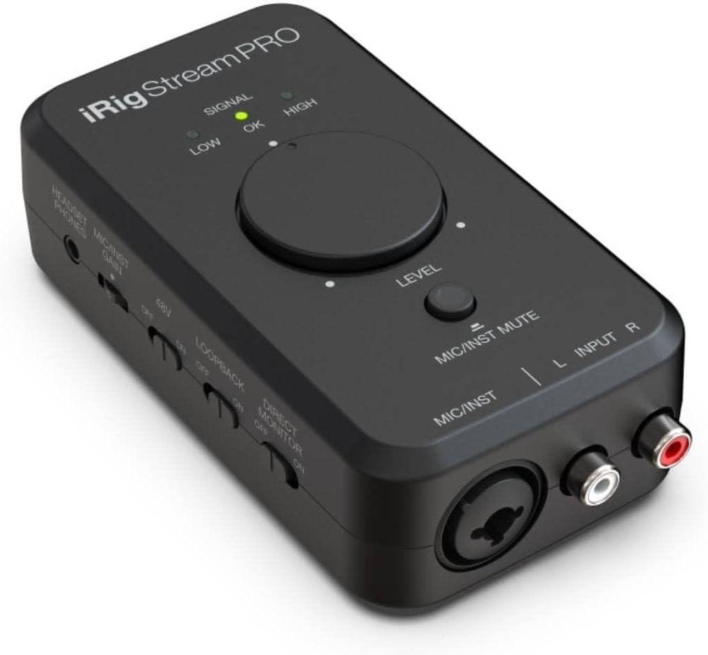 IK Multimedia iRig Stream Pro Streaming audio interface with in-line multi-input mixer, professional quality streaming, right in the palm of your hand.