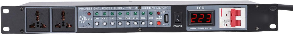 Diydeg 10 Outlet Power Sequencer, Rack Mount Power Conditioner for Audio Equipment with Independent Controls, Audio Digital Powers Supply Controller Regulator for Home, Studio (US Plug)