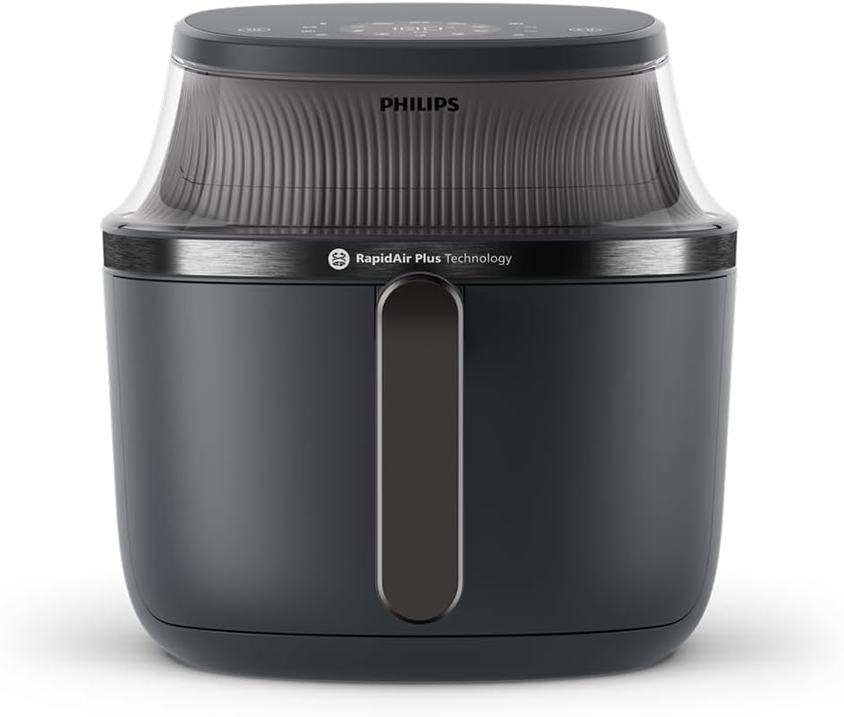 Philips Airfryer 3000 Series - Premium 6.5qt Airfryer with Window, RapidAir Plus Technology, 16 Ways to Cook, 90% Less Fat, Easy to Clean, Touchscreen, Energy Saving (NA330/00)