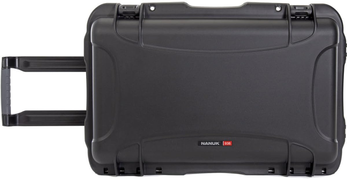 NANUK 938 Waterproof Hard Case with Wheels and Foam Insert - Black