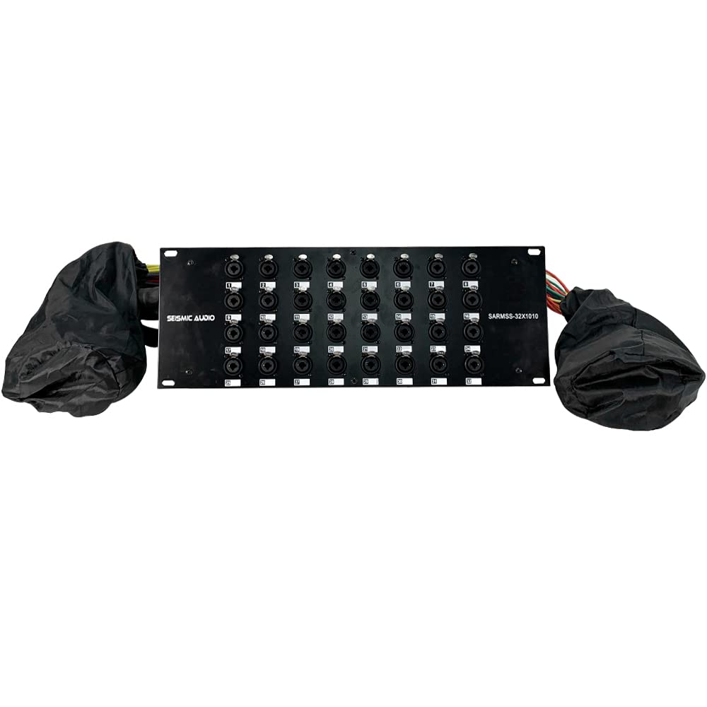 Seismic Audio - SARMSS-32x1010-32 Channel XLR TRS Combo Splitter Snake Cable - Two 10' XLR Trunks