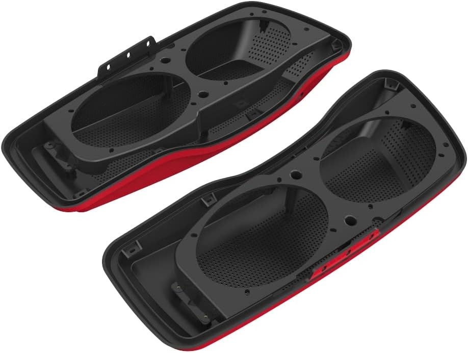 Advanblack Harley Wicked Red Saddlebag Dual 6x9 Speaker lids, Audio Covers Fit for H-D Touring, Road Glide, Street Glide Special, Road King, 2014 2015 2016 2017 2018 2019 2020 2021 2022 2023