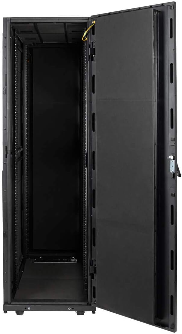 Tripp Lite - SRQP42UB - 42U Rack Enclosure Server Cabinet Quiet with Sound Suppression - 42U Wide X 27.76 Deep Floor Standing for Server - Black - Steel - 2000 Lb X Dynamic/Rolling Weight