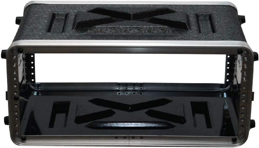 Seismic Audio - SALWR4M - Lightweight 4 Space Mid-Size ABS Rack Case - 4U PA DJ Medium Depth Amp Effects Rack Case