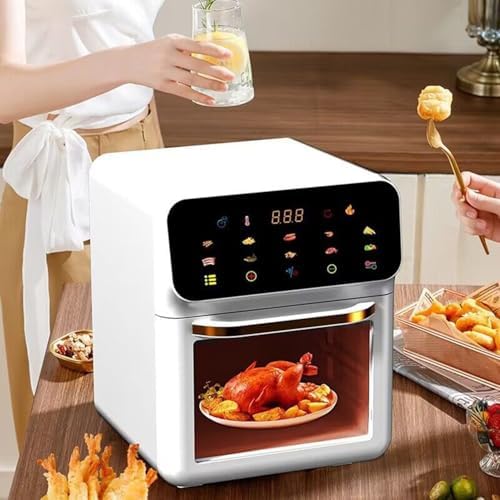 11-in-1 Smart Air Fryer Toaster Oven Combo, Digital Convection Oven with Grill, Bake, Roast, Reheat, Broil, Dehydrate, Easy Clean, Countertop Airfryer (White)