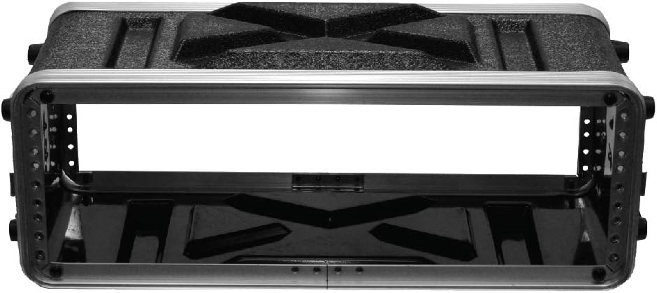 Seismic Audio - SALWR3S - Lightweight 3 Space Compact ABS Rack Case - 3U PA DJ Amp Effects Shallow Rack Case