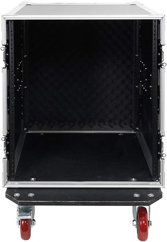 Seismic Audio - 12 Space Pro Audio DJ Road Rack Case with Casters - 12U Pro Tour Grade Rack