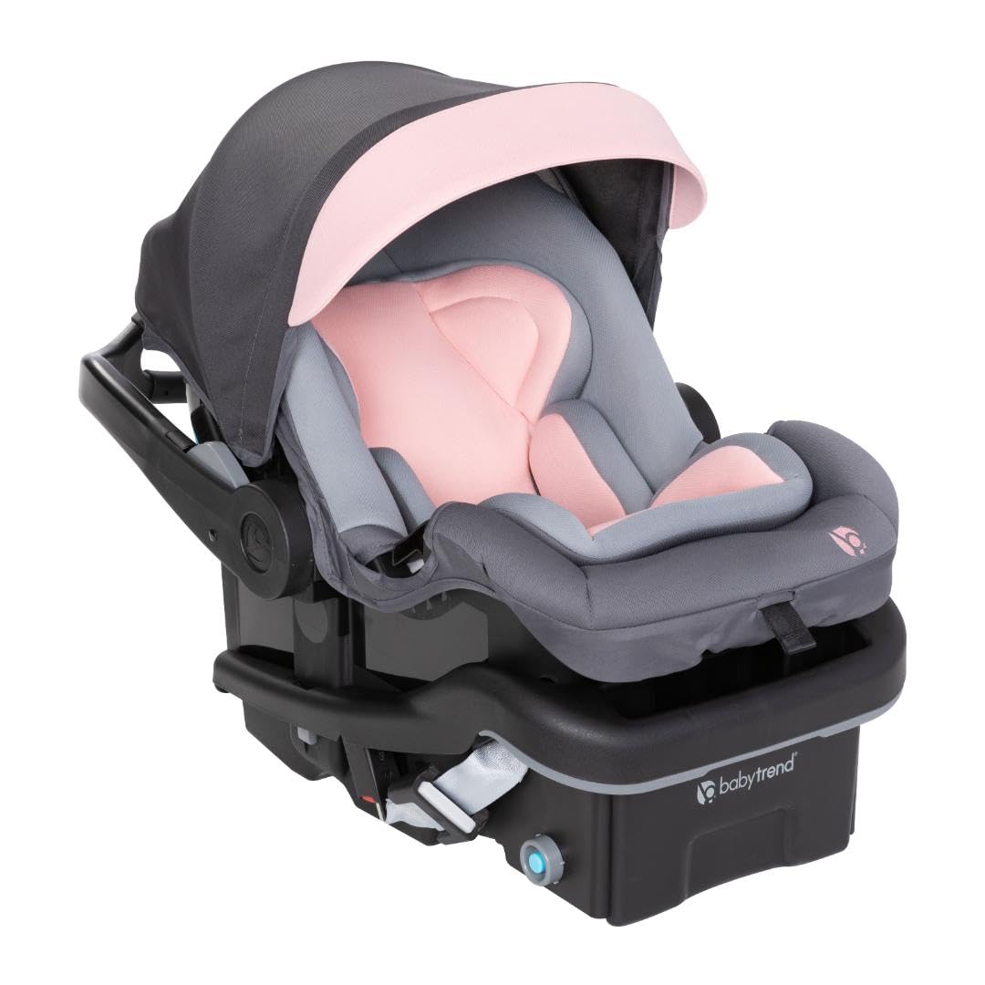 Baby Trend Secure-Lift Infant Car Seat, Madrid Pink – Compact Lightweight Carrier, Infant Comfort Cushioning, Adjustable Harness Fit