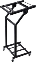 AW Adjustable Rack Mount Studio Equipment Rolling DJ Mixer Stand Stage Cart Music Party Show 12U