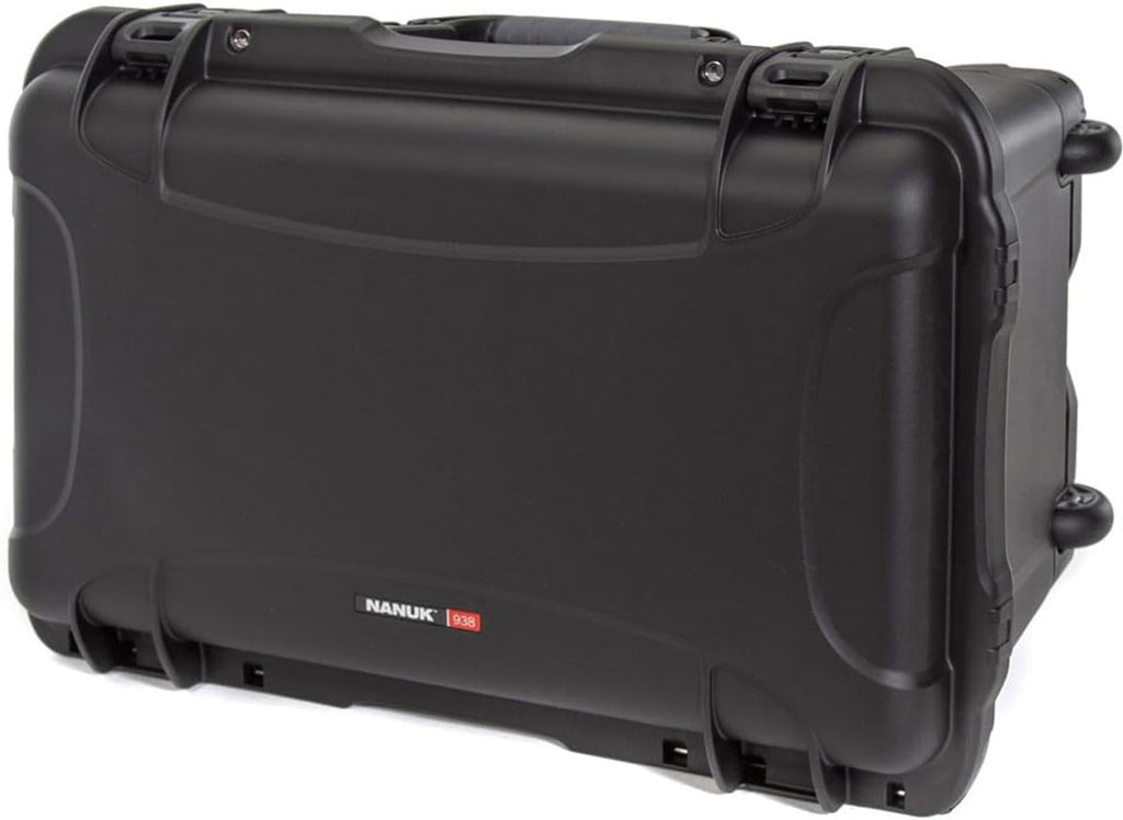 NANUK 938 Waterproof Hard Case with Wheels and Foam Insert - Black