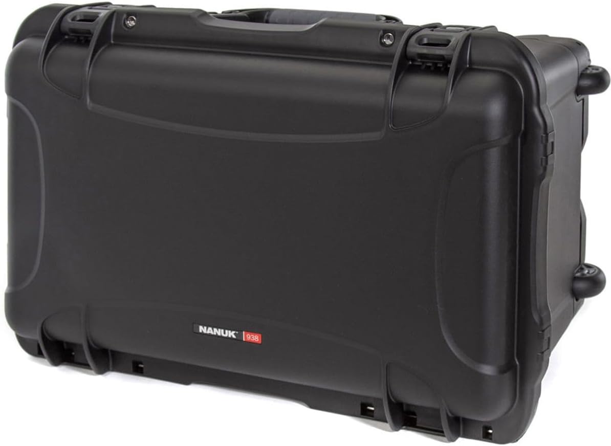 NANUK 938 Waterproof Hard Case with Wheels and Foam Insert - Black