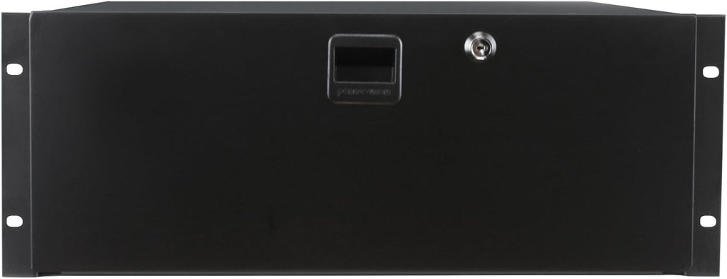 Penn Elcom 3234LK 4 Space (4U) Steel Rack Drawer with Slam Latch & Keyed Lock, 15.25 Inch Deep
