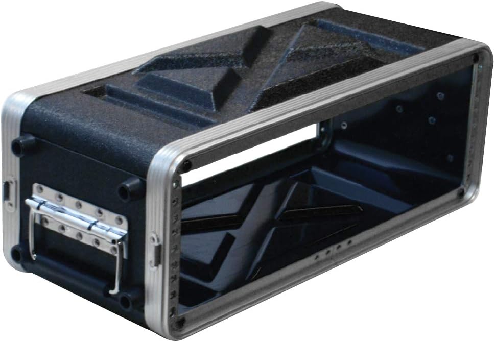Seismic Audio - SALWR3S - Lightweight 3 Space Compact ABS Rack Case - 3U PA DJ Amp Effects Shallow Rack Case