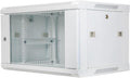NavePoint 6U Network Cabinet with Glass Door – 6U Wall Mount Server Cabinet White 19' Rack for IT Equipment, AV Devices, Networking Equipment –23' Deep Server Rack Enclosure
