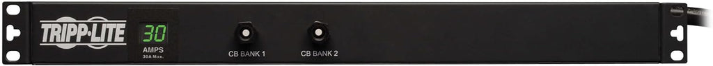 Tripp Lite Metered PDU, 30A, 12 Outlets (5-15/20R), 120V, L5-30P, 15 ft. Cord, 1U Rack-Mount Power (PDUMH30),Black