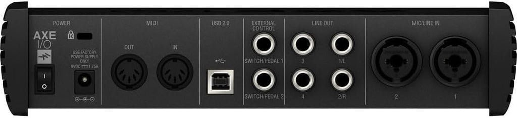 IK Multimedia AXE I/O premium 2-in 5-out 24-bit, 192 kHz USB audio interface for Mac/PC with advanced guitar tone shaping, Hi-Z re-amp out and massive AmpliTube and TONEX software bundle