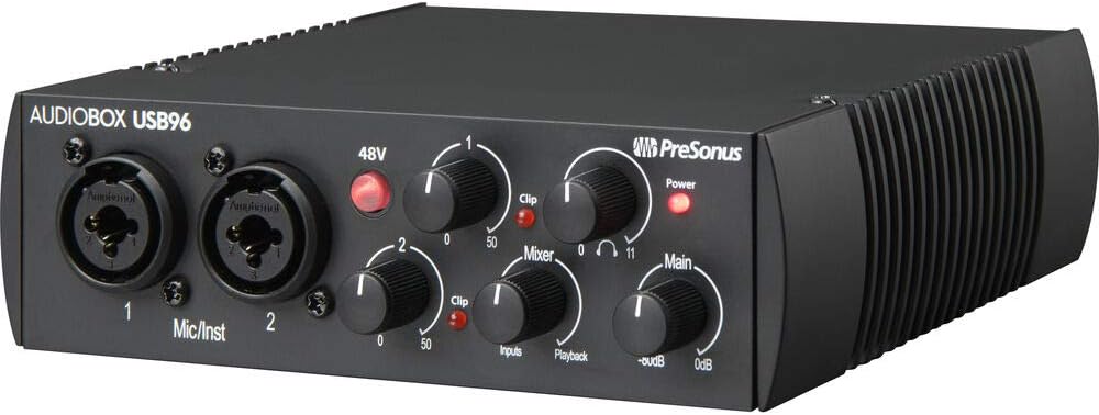 PreSonus AudioBox USB 96 Recording Bundle with Studio Monitors, Condenser Mic, Isolation Shield & Software – Complete Home Studio Kit for Music Production & Podcasting