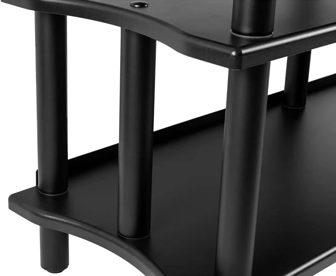 Monolith Heavy Duty Double-Wide 3-Tier AV Stand - 300 Lbs Weight Capacity Per Shelf, Organize and Display Your AV Components, Home Theater or Entertainment System, 47.2 Inches Wide, Black