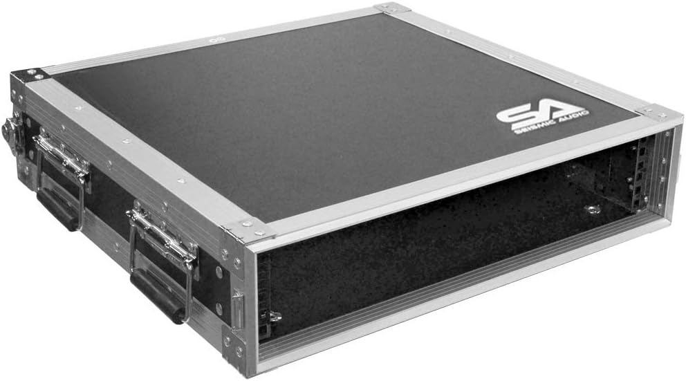 Seismic Audio - SATAC2U - Heavy Duty 2 Space ATA Rack Case - 2U Vertical PA DJ Amplifier Flight Case - Pro Audio DJ Rack