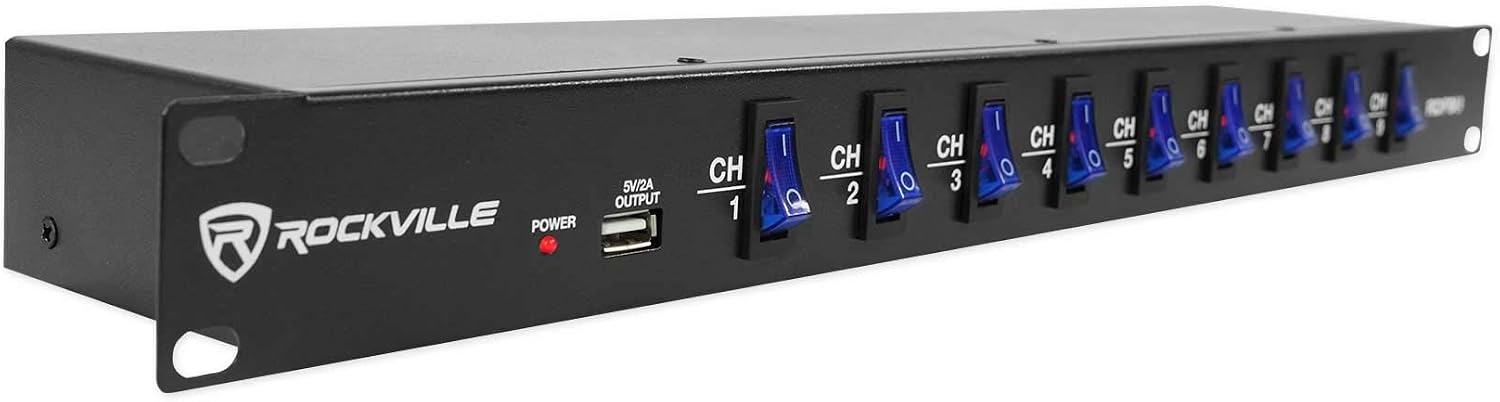 Audiosavings Bundle: CDX-2250i Pro DJ Dual Two Deck Rack Mount CD/MP3 Media Player w/USB Bundle with Rockville RDF9U 1U 15A Rack Mount DJ Pro Audio Power Supply Strip w/USB Charging (2 Items)