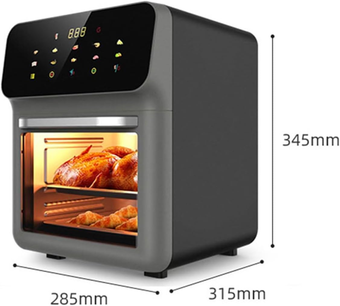 Air Fryer, Smart 11-In-1 Air Fryer Toaster Oven Combo with Grill, Digital Convection Oven Countertop Airfryer Fit，Bake, Roast, Reheat, Broil, Dehydrate, Easy Clean(Gray)