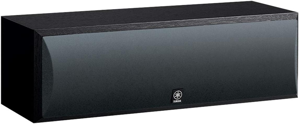 YAMAHA RX-V385 5.1-Channel 4K Ultra HD AV Receiver with NS-SW050BL 8' 100W Powered Subwoofer, Black and NS-C210BL Center Channel Speaker, Black