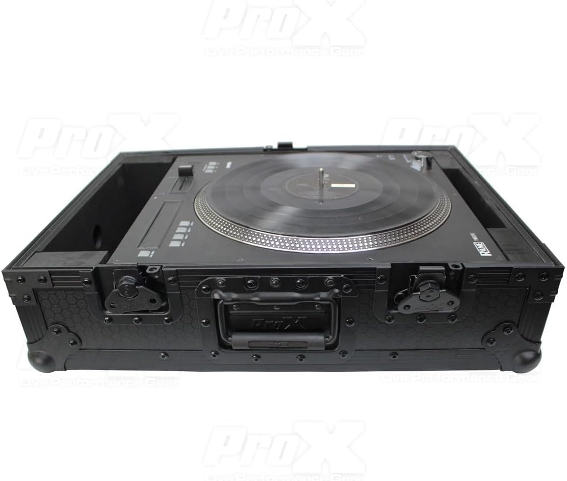 ProX XS-RANE12BL ATA-300 Style Flight Case, For Rane 12 Motorized DJ Control System, Pro Audio Equipment Storage, Black on Black