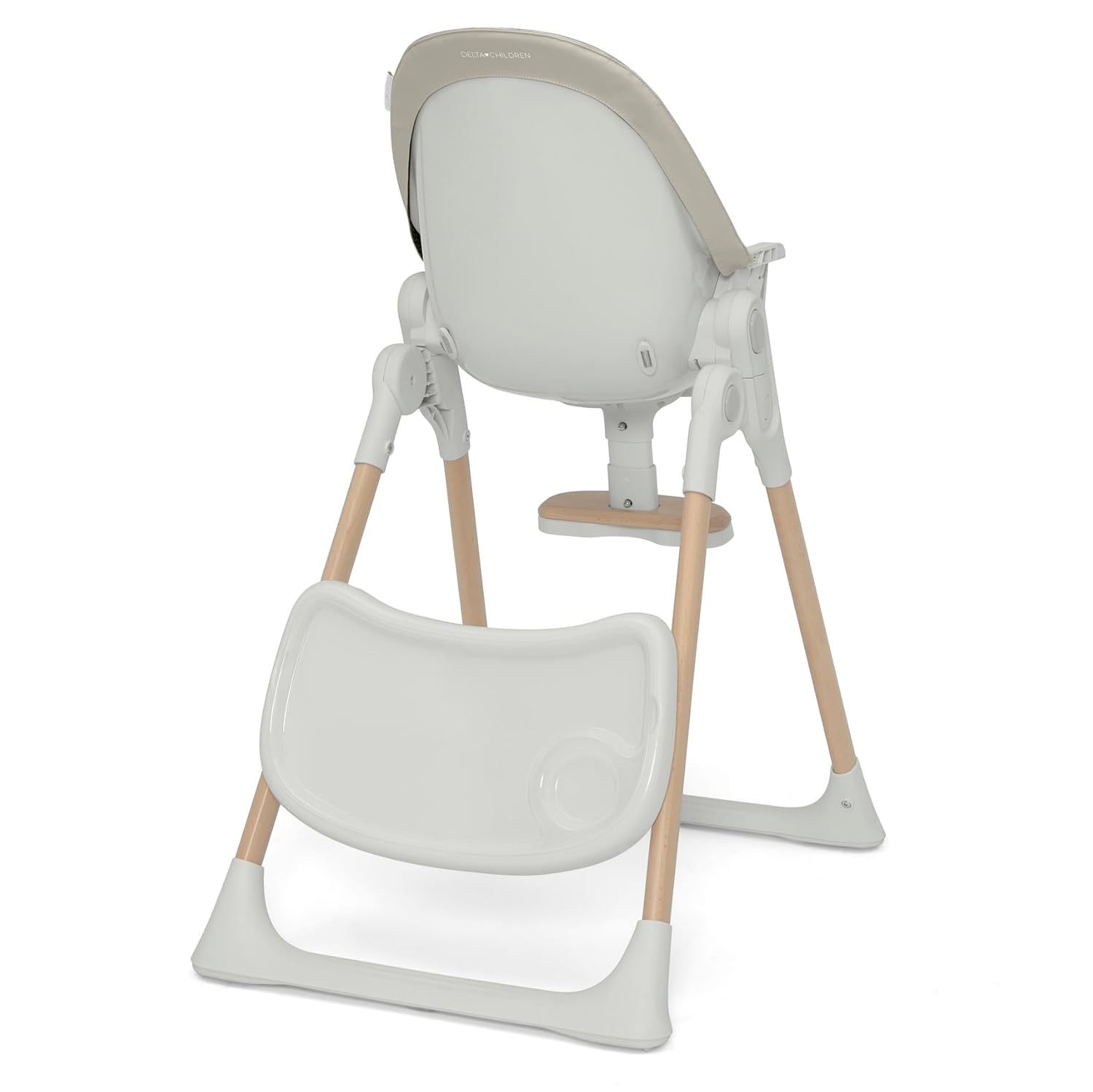Delta Children Duet 2-in-1 High Chair and Infant Seat - Dishwasher Safe Meal Tray - FSC-Certified Wood, Taupe