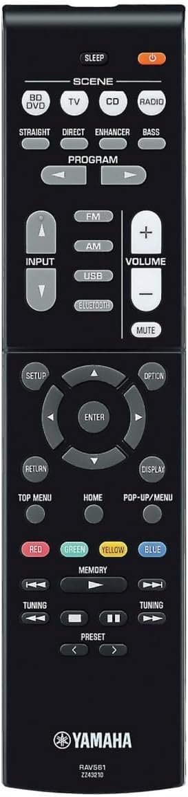 YAMAHA RX-V385 5.1-Channel 4K Ultra HD AV Receiver with NS-SW050BL 8' 100W Powered Subwoofer, Black