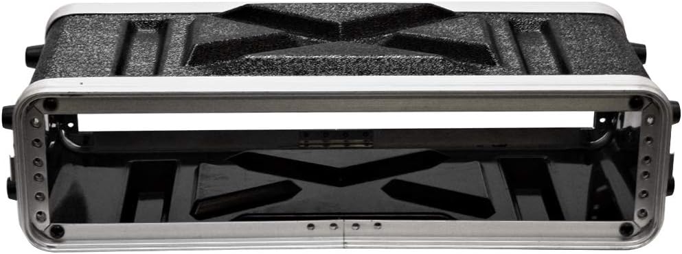 Seismic Audio - SALWR2S - Lightweight 2 Space Compact ABS Rack Case - 2U PA DJ Amp Effects Shallow Rack Case