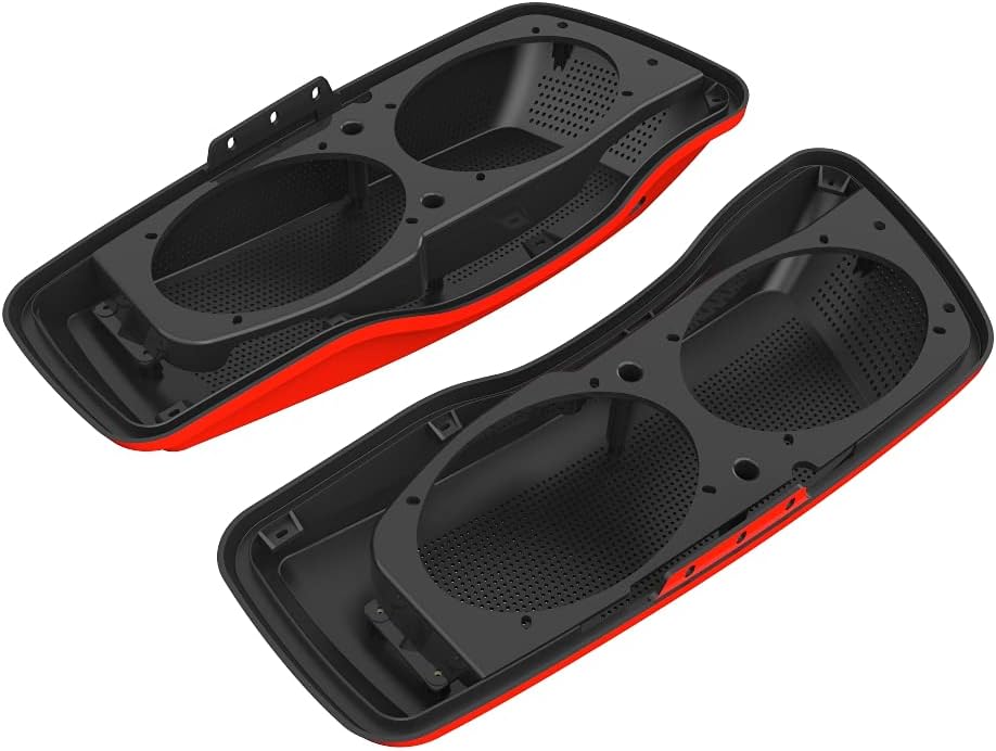 Advanblack Performance Orange Saddlebag Dual 6x9 Speaker lids, Audio Covers Fit for H-D Touring, Road Glide, Street Glide Special, Road King, 2014 2015 2016 2017 2018 2019 2020 2021 2022 2023