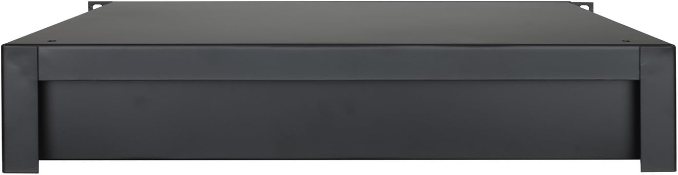 Penn Elcom 3232LK Standard Sliding Steel Rack Drawer for 2 Rack Spaces (2U) with Slam Latch & Key Lock, 14 Inch Deep Gear Storage