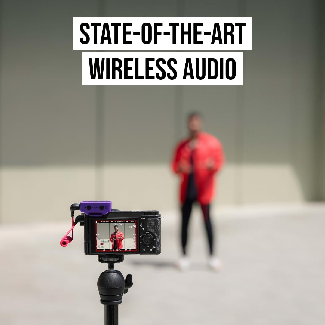 RØDE Wireless GO (Gen 3) – Compact Wireless Mic – Pristine Audio, 32-bit Float Recording, Automatic Level Control, for Phones, Cameras and Computers (Purple)
