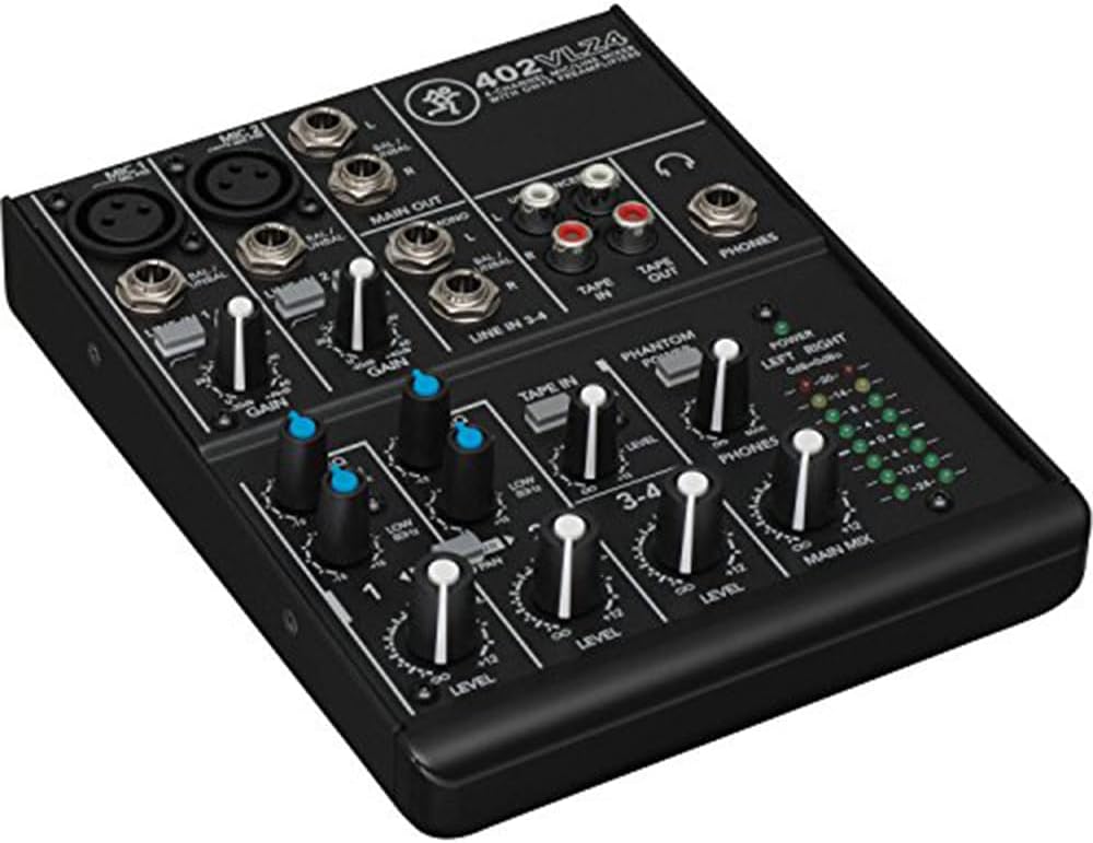 Mackie 402VLZ4 4-Channel Ultra-Compact Mixer Bundle with G-MIXERBAG-0608 Padded Nylon Mixer/Equipment Bag Kit