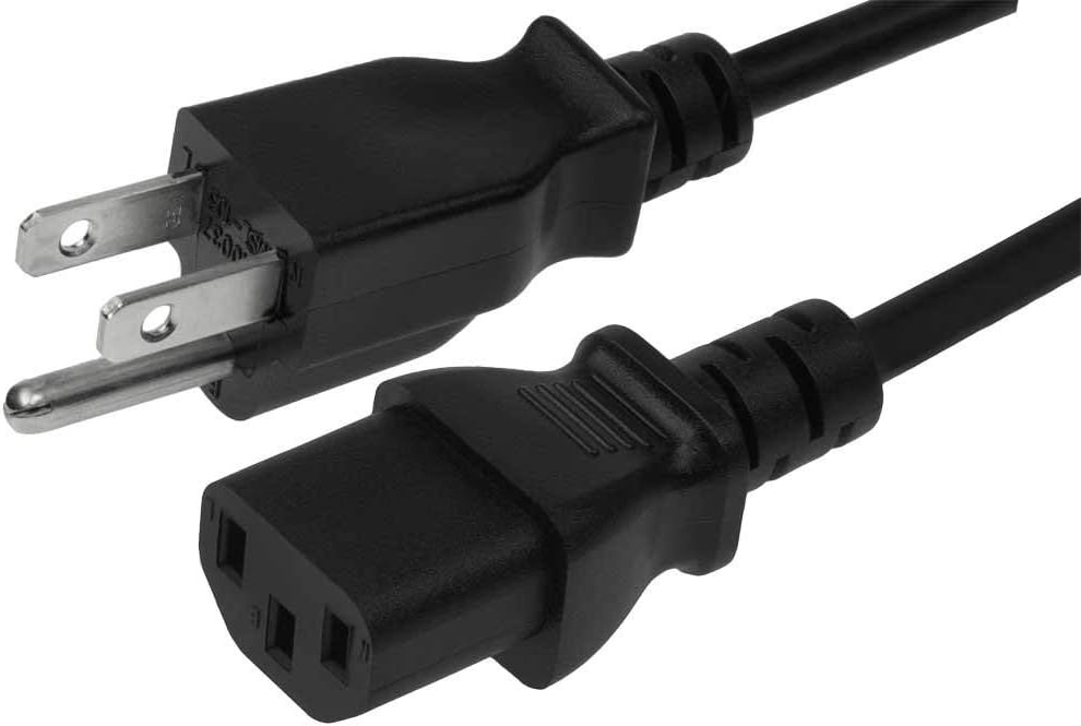 25 Feet (7.6 Meters) 14AWG Heavy Duty 3 Prong Monitor (Universal Power Cord) Computer Power Cord 25ft (7.6M) 3 conductor (IEC320 C13 to NEMA 5-15P) 15 Amp AC Power Cable CNE591827 (4 Pack)