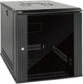 Tecmojo 12U Wall Mount Server Cabinet IT Network Rack Enclosure Lockable Door and Side Panels Black,Cooling Fan,Glass Door,17.7inch Depth,for 19' IT Equipment,A/V Devices