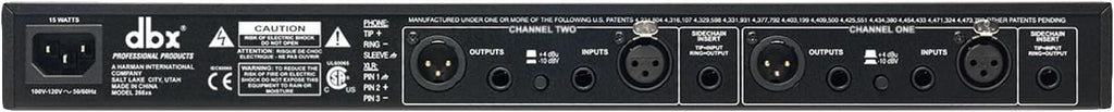 dbx 266xs Professional Audio Compressor/Gate Dynamic Effects Processor with Sidechain Insert. For Portable, Tour, Studio. 1U Single Rack Space, Silver