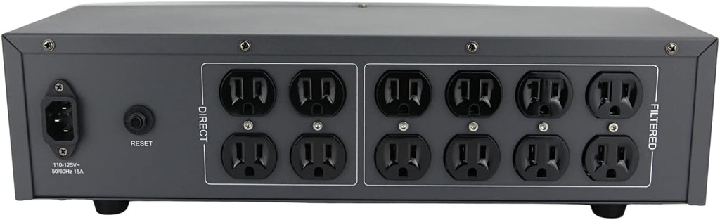 WAudio AC Noise Power Conditioner - Mains Purifier Audio Video Noise Filter Surge Protector with US Standard Sockets (Silver)