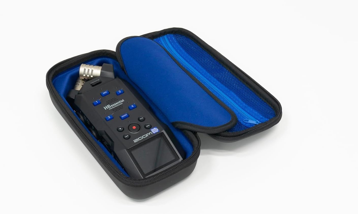 Zoom H6essential 6-Track 32-Bit Float Portable Audio Recorder Bundle with APH-6e H6essential Accessory Pack with Hairy Windscreen, Padded Shell Case, AC Adapter, & USB C-Cable (H6e + APH6E Bundle)
