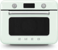SMEG COF01Countertop Combi Oven - Multi-Function Grill, Air Fry, Steam, Bake, Convection, Defrost, and Warm, 10 Cooking Functions - Made In Italy (Pastel Green)