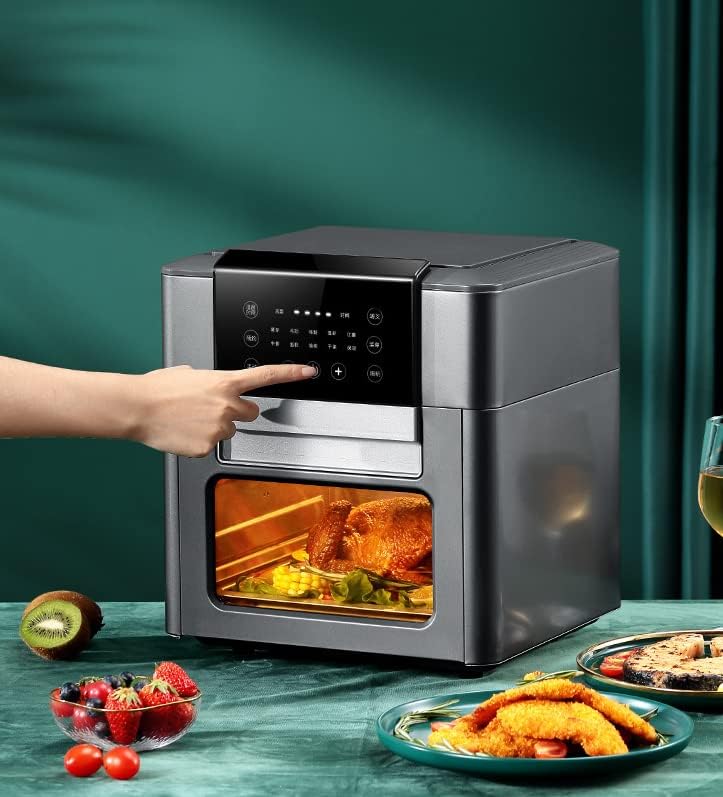 Air Fryer Toaster Oven Combo 13 Quarts 10-in-1 Countertop Convection Oven Rotisserie Dehydrator Double Layer Air Fryer Oven with Digital LED Screen 10 Cooking Presets 5 Accessories