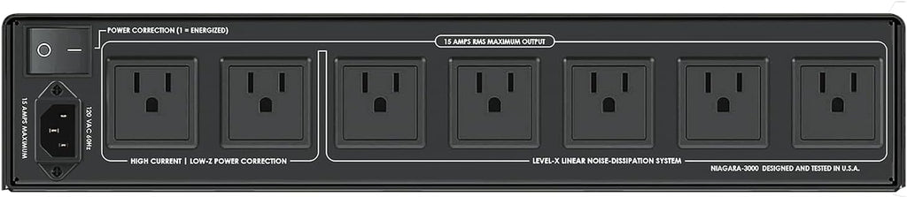 AudioQuest NIAGARA3000USA Low-Z Power Noise Dissipation AC Power Conditioner with an AudioQuest NRGY3US01 1.0M Low-Noise AC Power Cable (2020)