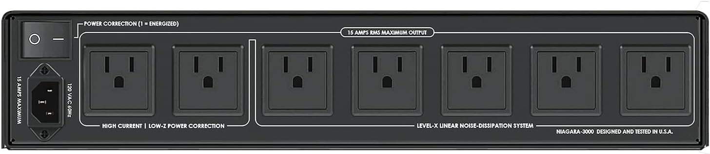 AudioQuest NIAGARA3000USA Low-Z Power Noise Dissipation AC Power Conditioner with an AudioQuest NRGY3US01 1.0M Low-Noise AC Power Cable (2020)