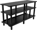 Monolith Heavy Duty Double-Wide 3-Tier AV Stand - 300 Lbs Weight Capacity Per Shelf, Organize and Display Your AV Components, Home Theater or Entertainment System, 47.2 Inches Wide, Black